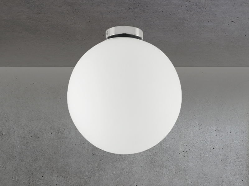 Deckenleuchte CITY 1 flammig Glaskugel Opal Weiß, Ø 30cm