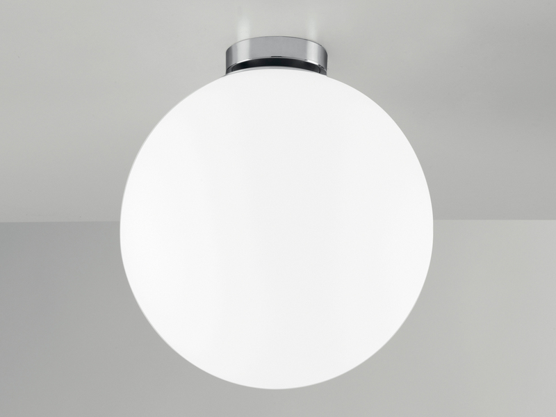 Kleine Deckenleuchte CITY 1 flammig Glaskugel Opal Weiß, Ø 30cm