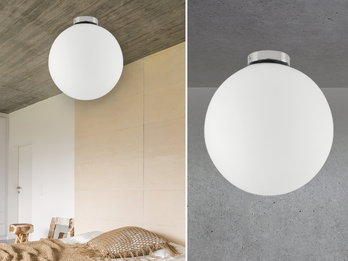 Deckenleuchte CITY 1 flammig Glaskugel Opal Weiß, Ø 30cm