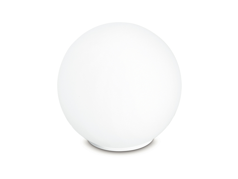 LED Tischleuchte Große Kugel - Glaskugel Weiß satiniert, Ø 35cm