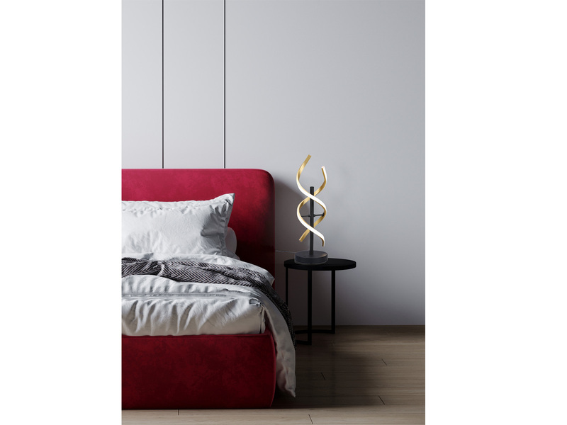 LED Tischleuchte SEQUENCE dimmbar Messing, Höhe 48cm