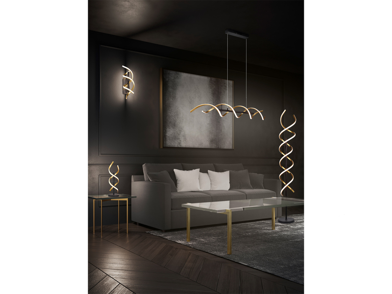 LED Tischleuchte SEQUENCE dimmbar Messing, Höhe 48cm