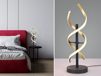 LED Tischleuchte SEQUENCE dimmbar per Touch Messing 48cm