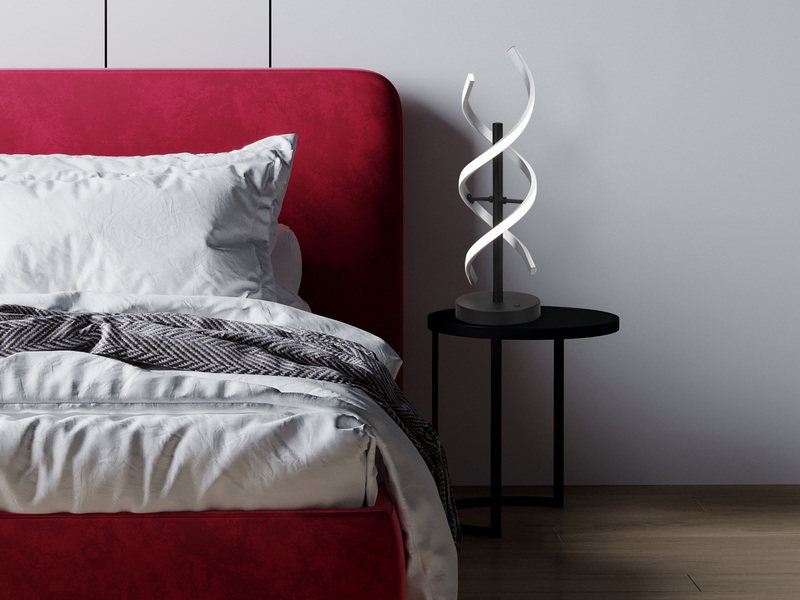 LED Tischleuchte SEQUENCE dimmbar Silber, Höhe 48cm