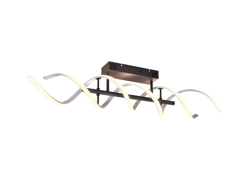 LED Deckenleuchte SEQUENCE hell & dimmbar über Schalter, Silber Breite 90cm