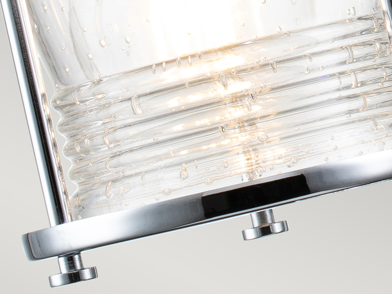 LED Wandleuchte in Chrom für Badezimmer & Wohnraum, 2-flammig Breite 36cm