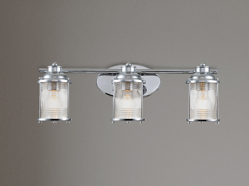 LED Wandleuchte in Chrom für Badezimmer & Wohnraum, Breite 61cm