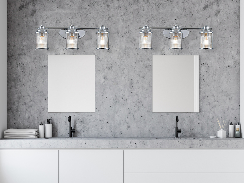 LED Wandleuchte in Chrom für Badezimmer & Wohnraum, Breite 61cm