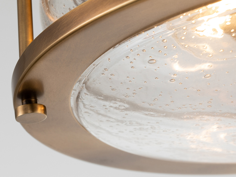 LED Deckenleuchte in Messing für Badezimmer & Wohnraum, Ø30,5cm