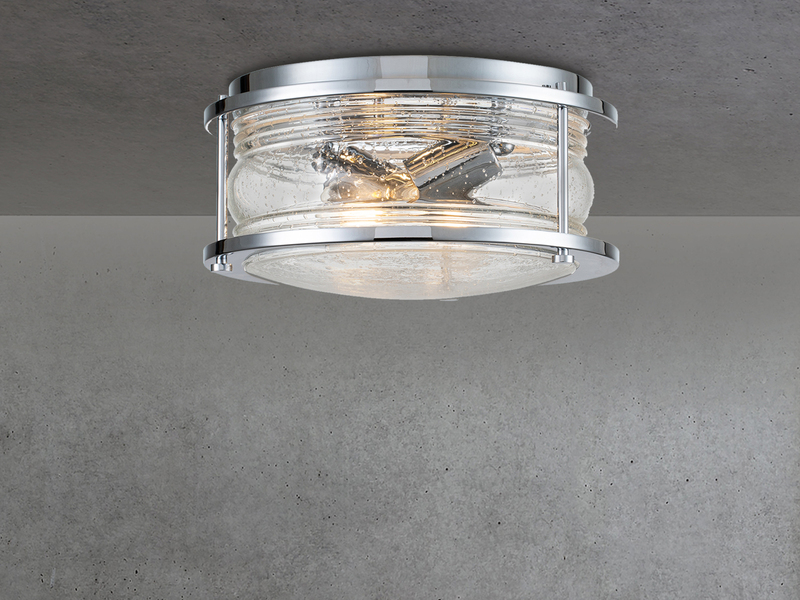LED Deckenleuchte in Chrom für Badezimmer & Wohnraum, Ø30,5cm