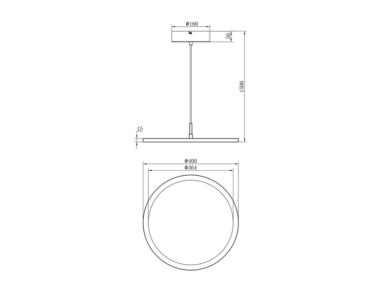 LED Pendelleuchte TRAY einflammig dimmbar Weiß Ø 40cm