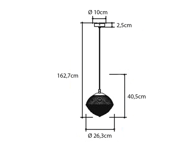 LED Pendelleuchte einflammig mit Relief Glasschirm in Blau, Ø 26cm