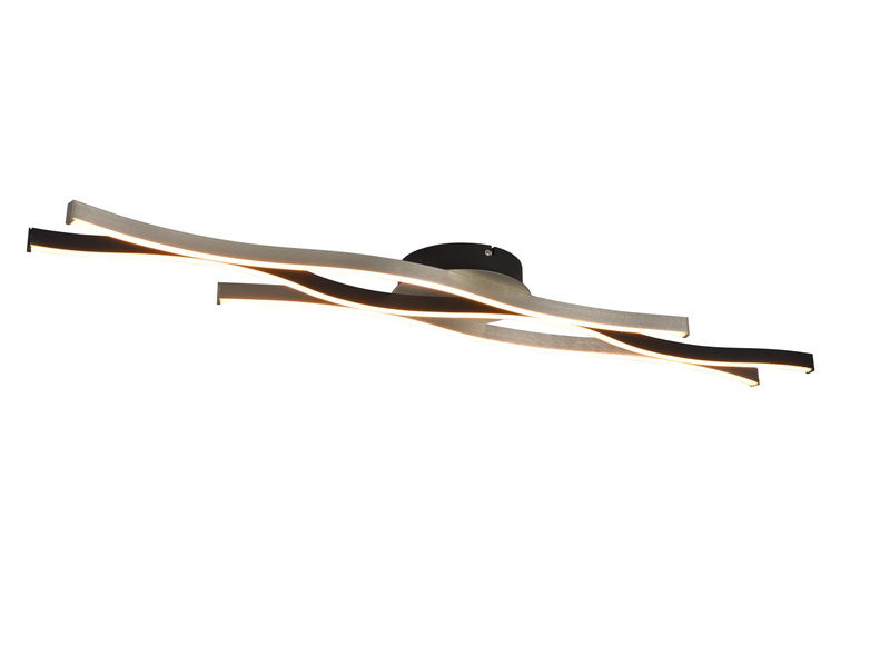 LED Deckenleuchte BLAZE lang dimmbar & 2 Lichtfarben Schwarz, Breite 107cm