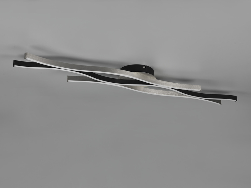 LED Deckenleuchte BLAZE lang dimmbar & 2 Lichtfarben Schwarz, Breite 107cm