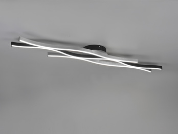 LED Deckenleuchte BLAZE dimmbar Lichtfarbe einstellbar Silber 107cm