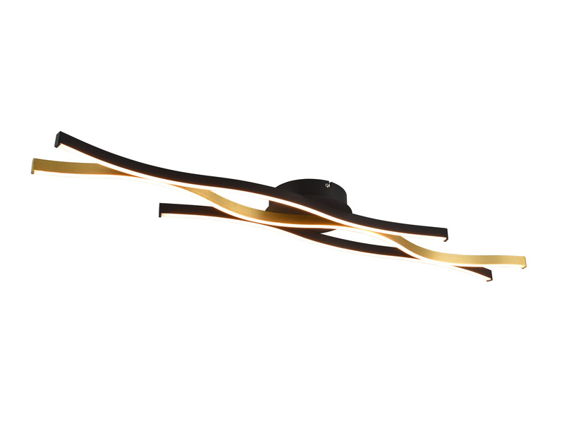LED Deckenleuchte BLAZE dimmbar Lichtfarbe einstellbar Messing 107cm