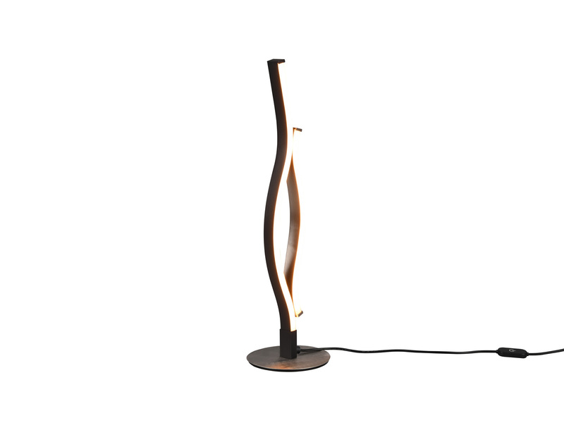 LED Tischleuchte BLAZE Lichtfarbe einstellbar dimmbar, Schwarz Silber, Höhe 48cm