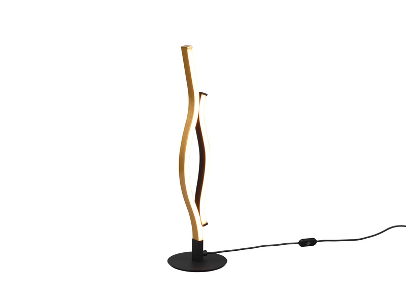 LED Tischleuchte BLAZE Lichtfarbe einstellbar dimmbar Schwarz Gold, Höhe 48cm