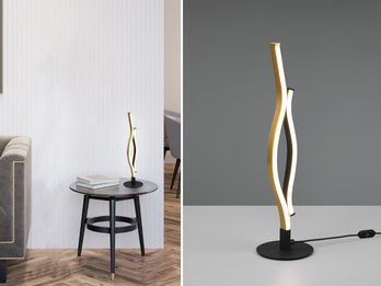 LED Tischleuchte BLAZE Lichtfarbe einstellbar dimmbar Touch Messing, Höhe 48cm