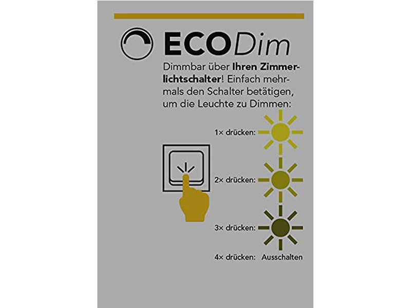 LED Deckenleuchte MOON für Wand & Decke Holzoptik 3 Stufen dimmbar, Ø50cm