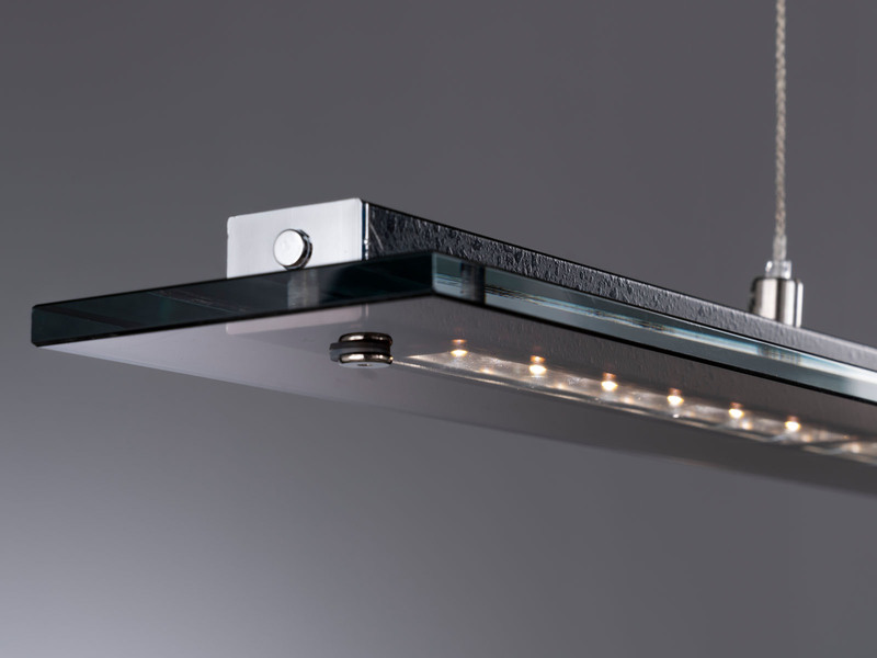 LED Pendelleuchte TENSO Schwarz höhenverstellbar & Tageslicht, 64cm