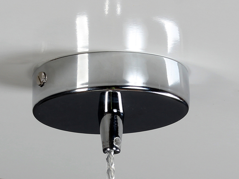 LED Pendelleuchte Glaskugel Wellenmuster in Transparent, Ø 33cm