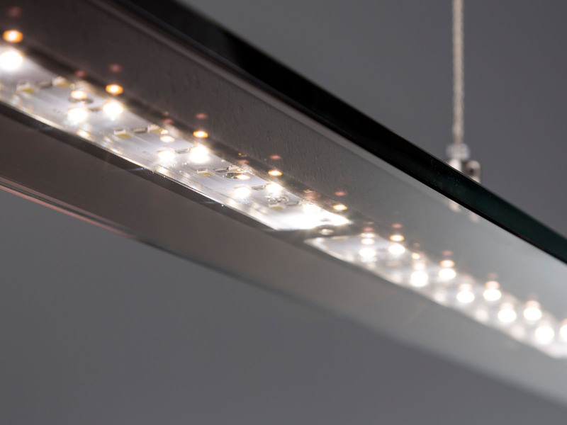 LED Pendelleuchte TENSO Schwarz dimmbar & höhenverstellbar, Breite 88cm