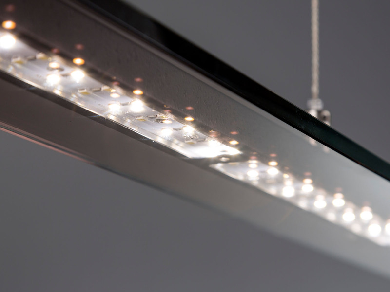 LED Pendelleuchte TENSO Schwarz höhenverstellbar & Tageslicht, 88cm