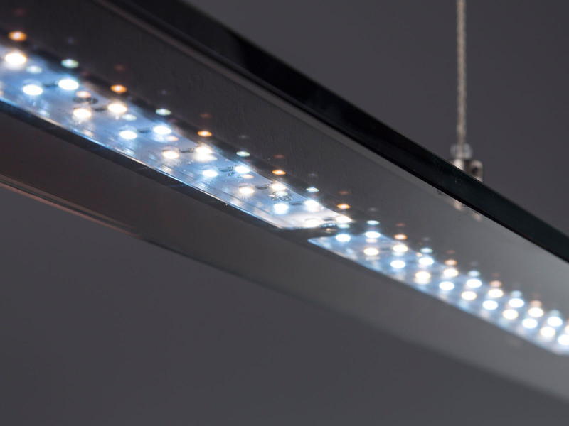 LED Pendelleuchte TENSO Schwarz dimmbar & höhenverstellbar, Breite 88cm