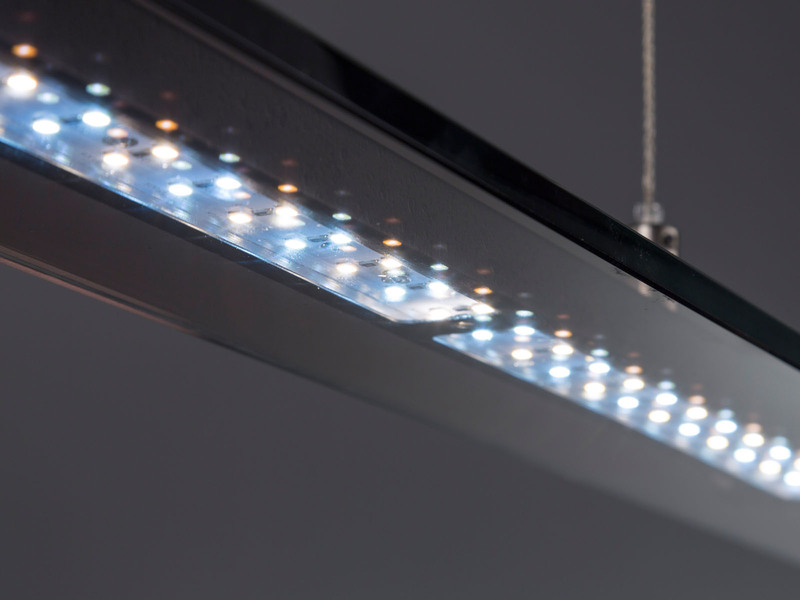 LED Pendelleuchte TENSO Schwarz höhenverstellbar & Tageslicht, 88cm