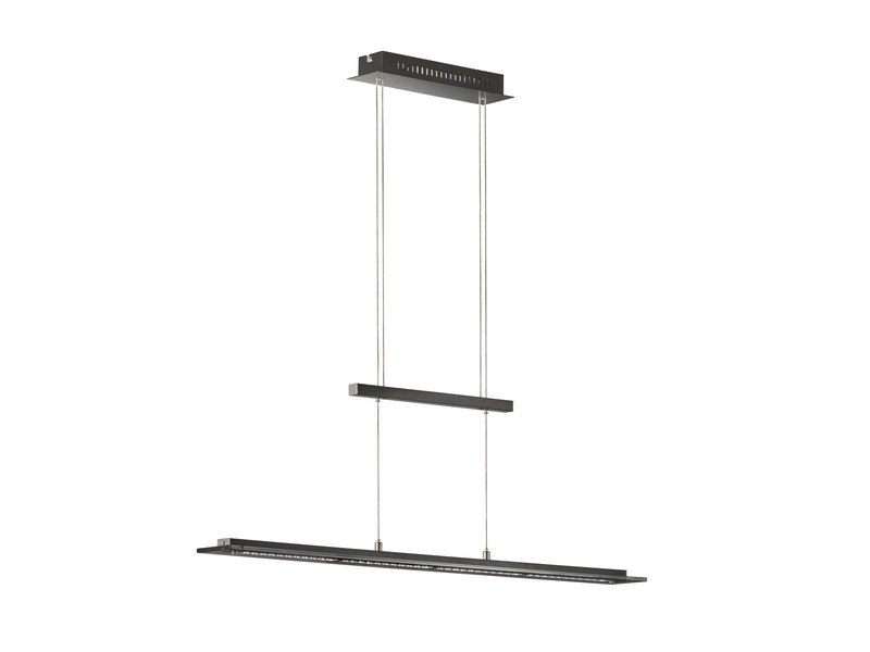 LED Pendelleuchte TENSO Schwarz höhenverstellbar & Tageslicht, 135cm