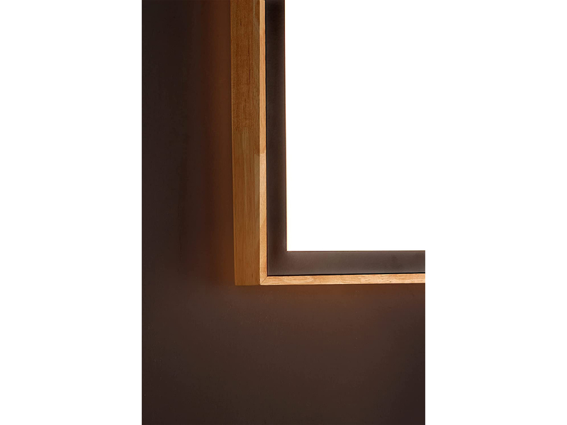 LED Wandleuchte SOLSTAR für Wand & Decke, Holzdesign eckig 33x33cm