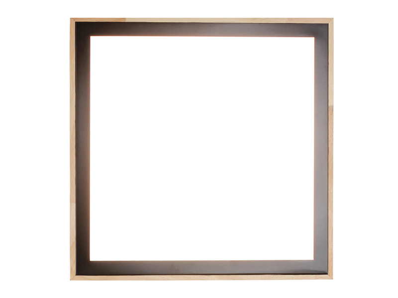 LED Wandleuchte SOLSTAR für Wand & Decke, Holzdesign eckig 39x39cm