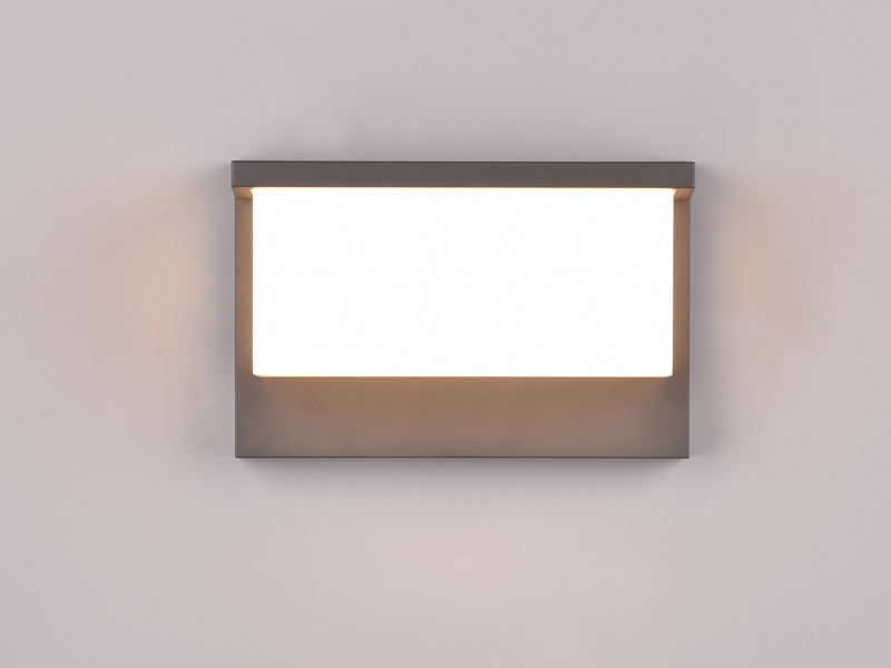 LED Außenwandleuchte NESTOS in Anthrazit & Weiß, Breite 23cm