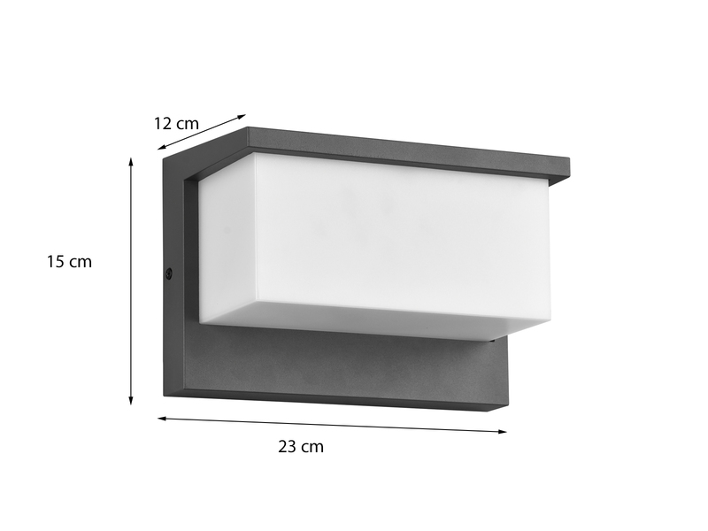 LED Außenwandleuchte NESTOS in Anthrazit & Weiß, Breite 23cm