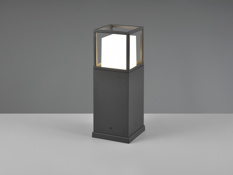 LED Sockelleuchte WITHAM in Anthrazit, Lichttemperatur einstellbar, Höhe 40cm