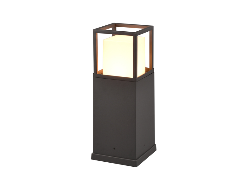 LED Sockelleuchte WITHAM in Anthrazit, Lichttemperatur einstellbar, Höhe 40cm