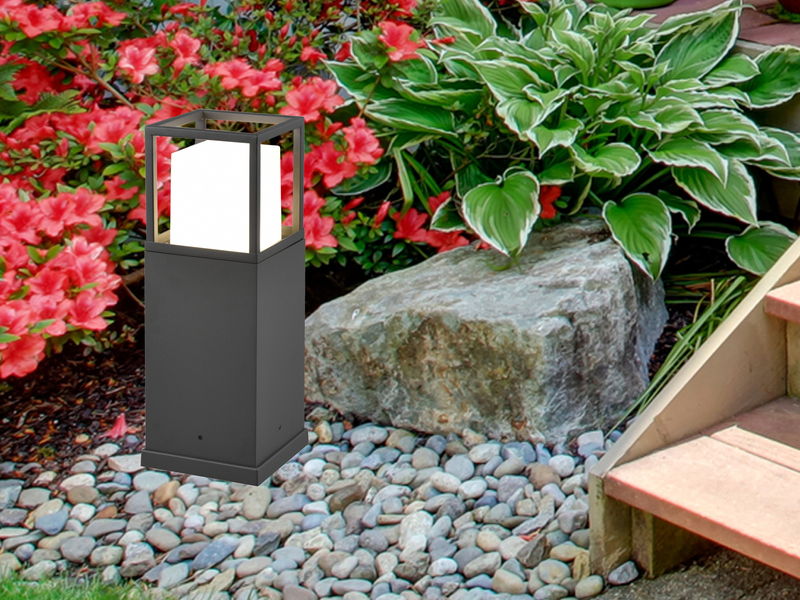 LED Sockelleuchte WITHAM in Anthrazit, Lichttemperatur einstellbar, Höhe 40cm