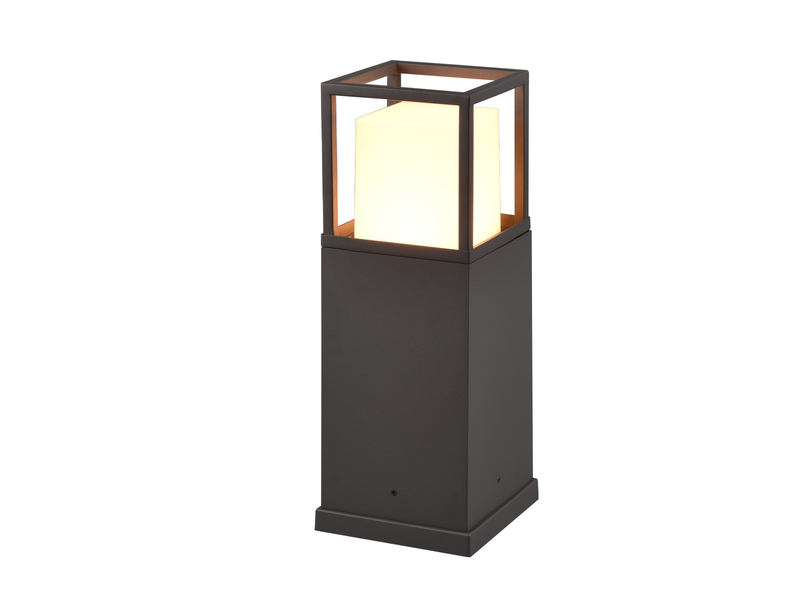 LED Sockelleuchte WITHAM in Anthrazit, Lichttemperatur einstellbar, Höhe 40cm