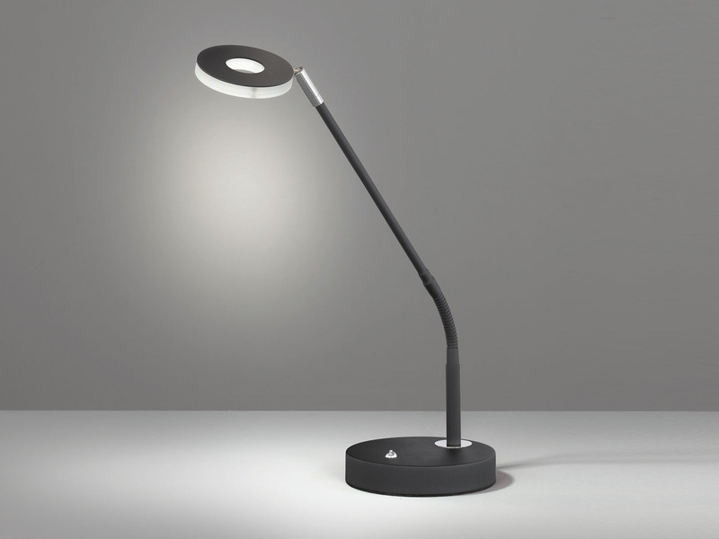 LED Schreibtischlampe DENT Schwarz mit Dimmer - Höhe 60cm