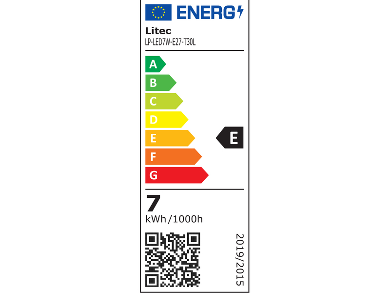 E27 Filament LED Kolben - 7 Watt, 820 Lumen, warmweiß, Ø3cm - extern dimmbar