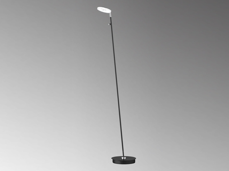 LED Leselampe DENT Schwarz mit Dimmer, Höhe 135cm