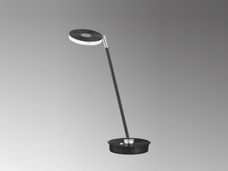 Verstellbare LED Schreibtischlampe DENT Schwarz mit Dimmer - Höhe 46cm