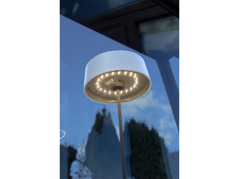 Outdoor LED Akku Tischleuchte COCKTAIL Weiß, dimmbar Höhe 29,5cm