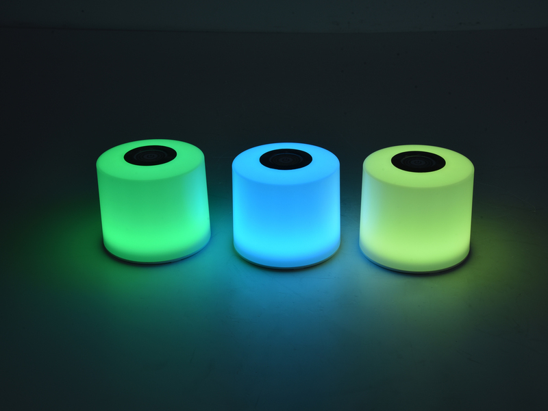 Smarte LED Außentischleuchte - 3er SET mit Akku & RGB dimmbar Ø10cm