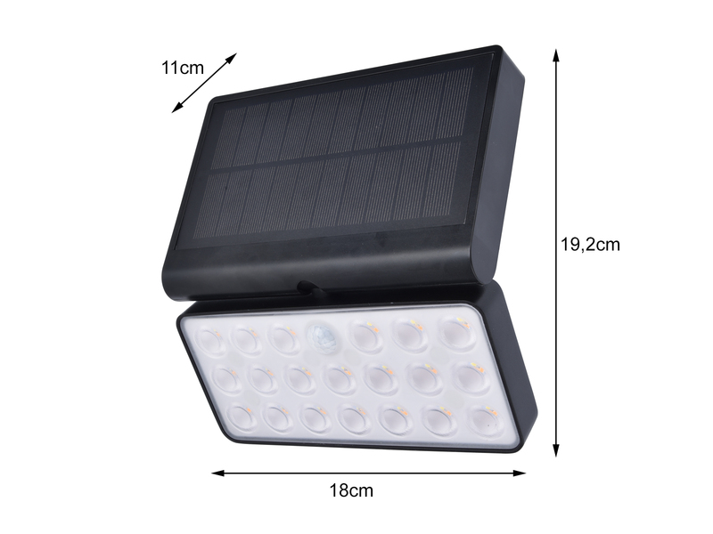 LED Solar Wandleuchte TUDA 18x19cm Bewegungsmelder, per App steuerbar