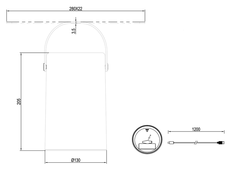 Kleine Akku Tischleuchte 2er SET RGB, Solar & USB aufladbar,Höhe 20cm