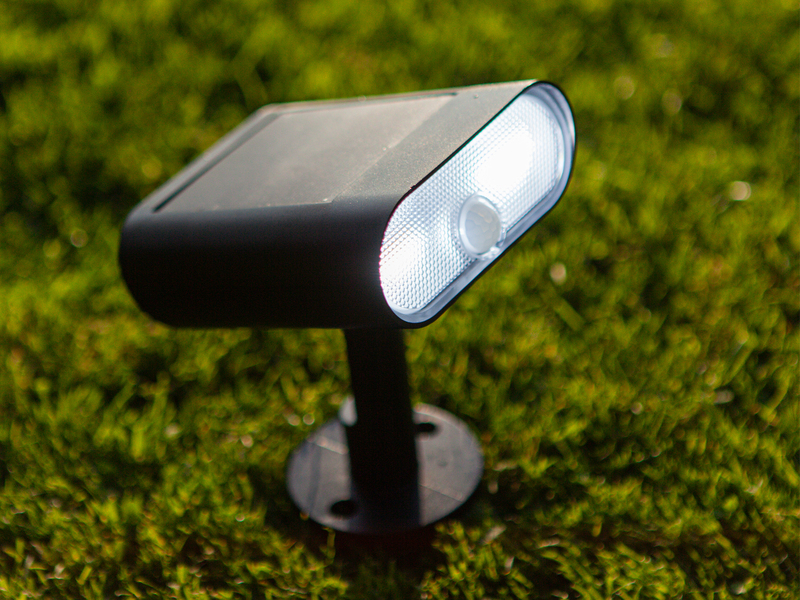 LED Solarleuchte GINBO schwenkbar, Bewegungsmelder & RGB Farbwechsel