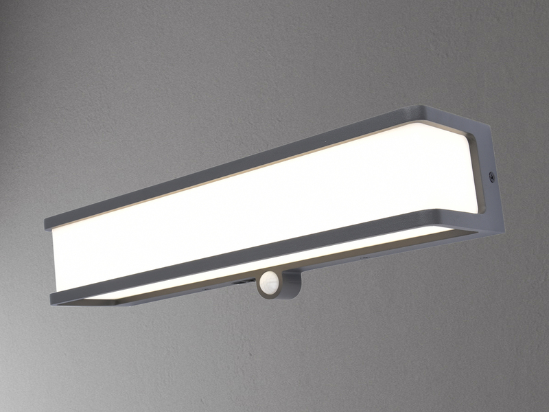 LED Solar Wandleuchte DOBLO mit Bewegungsmelder, 35 x 9 cm