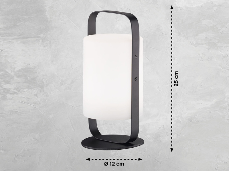 Outdoor Akku Tischlampe CASOLI mit Fernbedienung & RGB, Höhe 25cm
